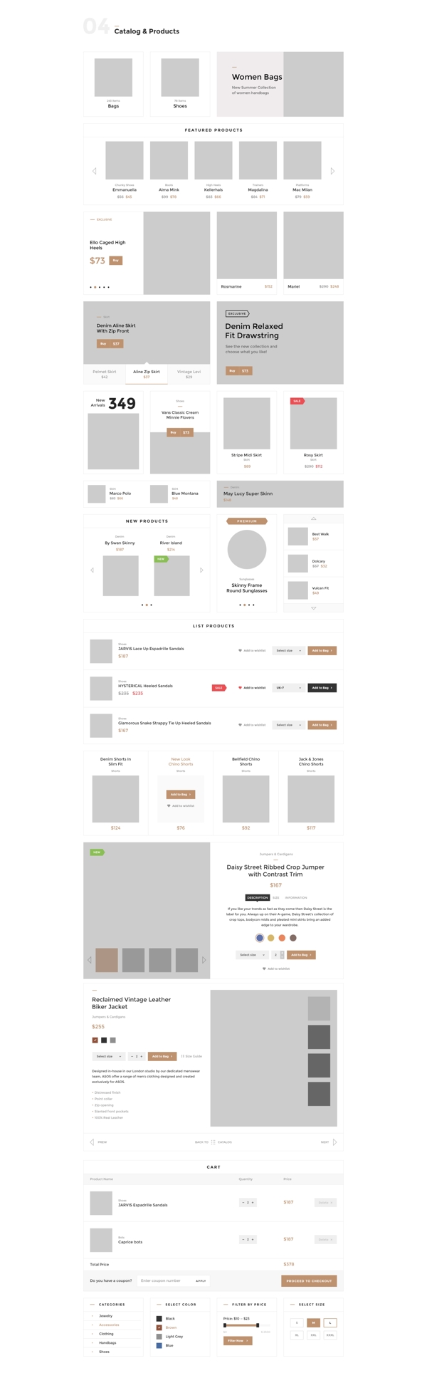 企业网站产品和目录网页UI模板