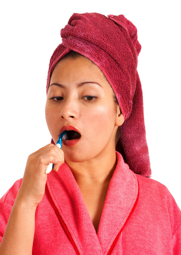 女人刷牙用的牙刷