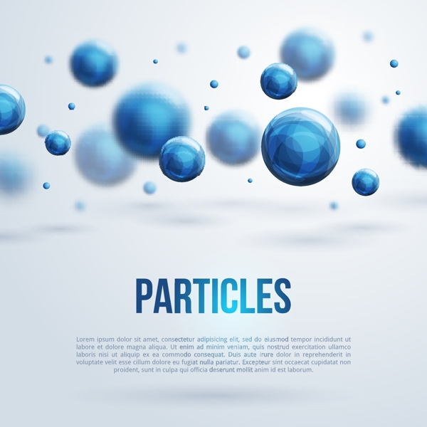蓝色粒子科技矢量素材