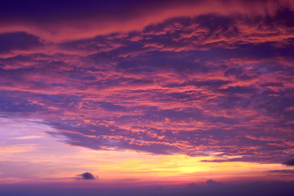 彩霞夕阳天空火烧云云彩云海云朵云大自然广告素材大辞典