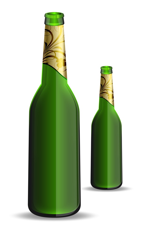 绿色的空瓶子