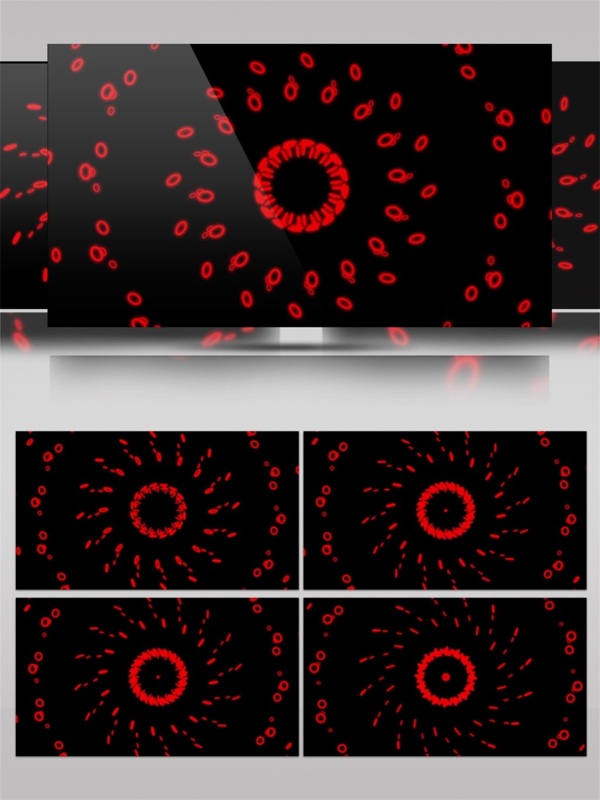 红色螺旋光环视频素材