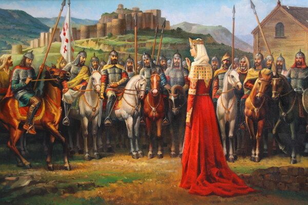 油画女王与士兵