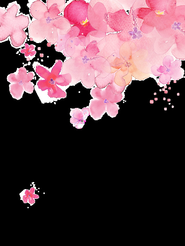 水彩樱花
