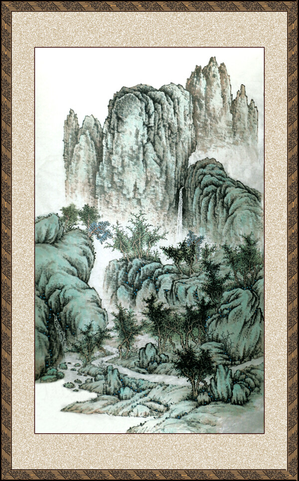 风景画中国山水画传统山水画
