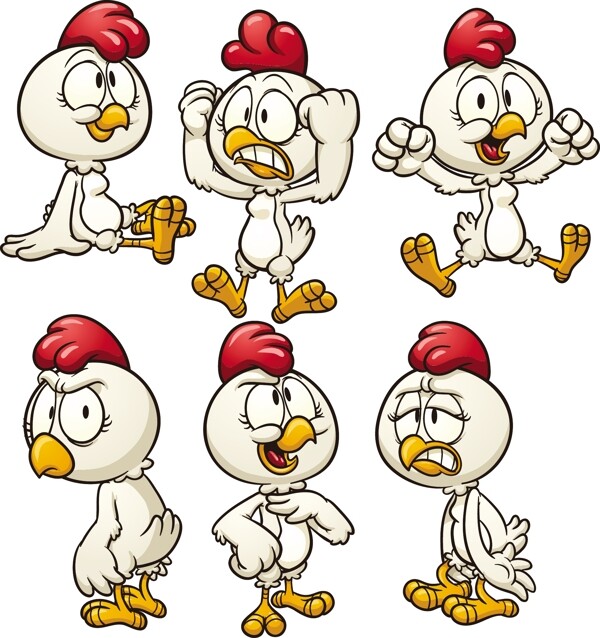 卡通小鸡表情图片
