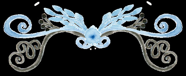 冰蓝大鸟透明装饰素材