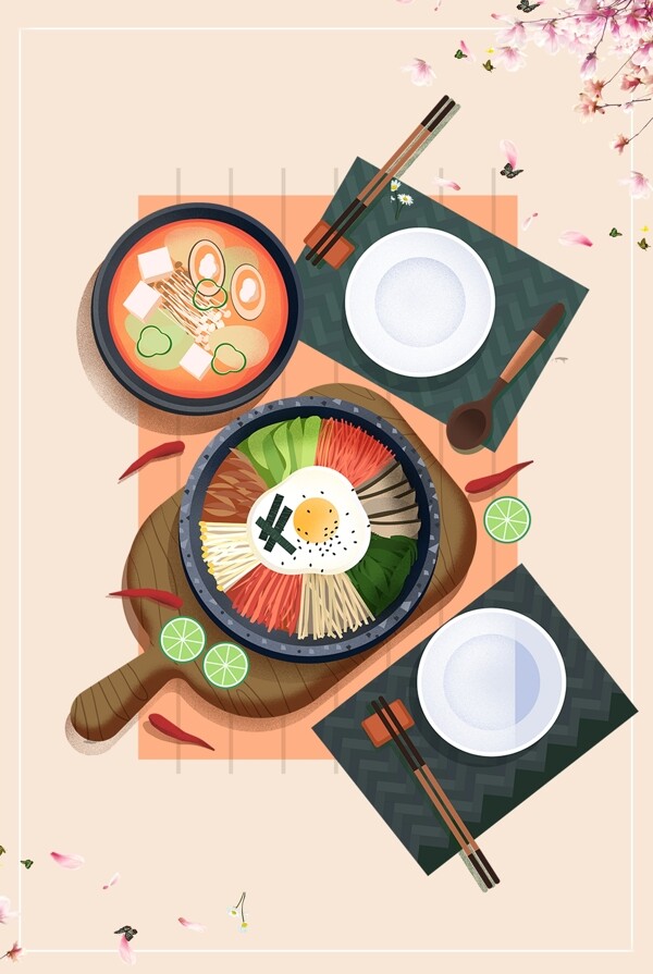 日本料理简系和风美食私房寿司海报背景