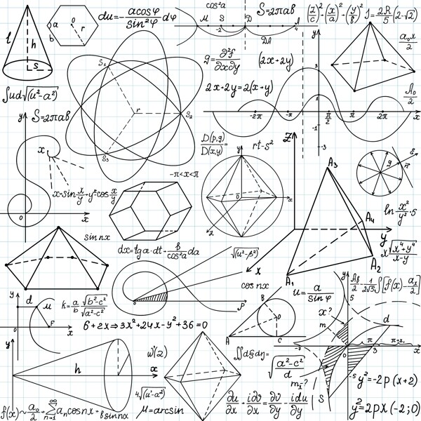 手绘数学公式图片