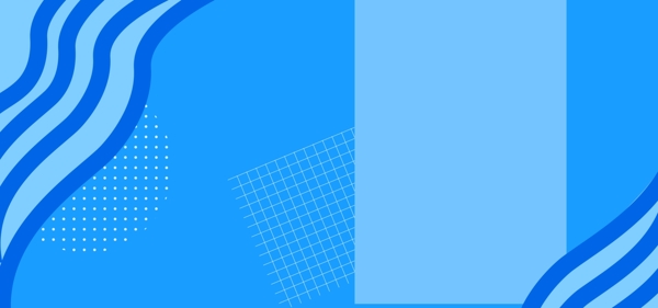 蓝色波点线条banner背景设计