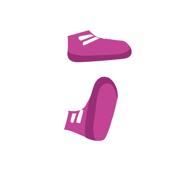 一对紫色的鞋