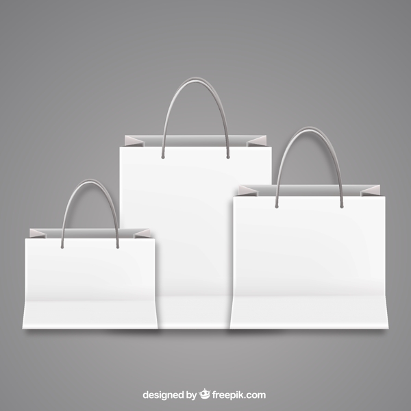 白色购物袋矢量素材