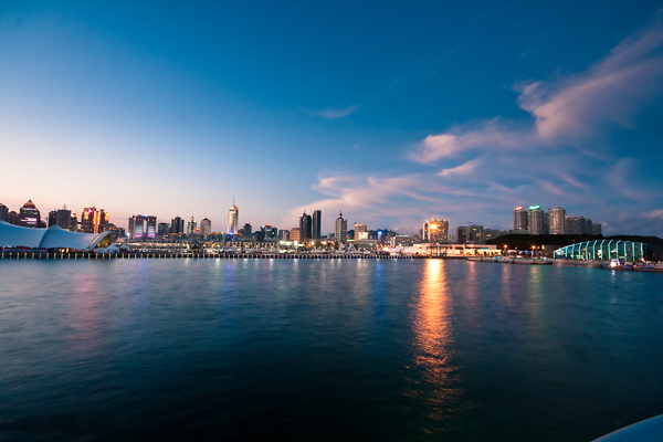 夕阳的港湾图片