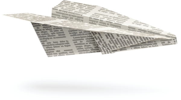 折纸飞机纸飞机报纸做的飞机卡通