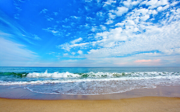 海岸海浪景色图片