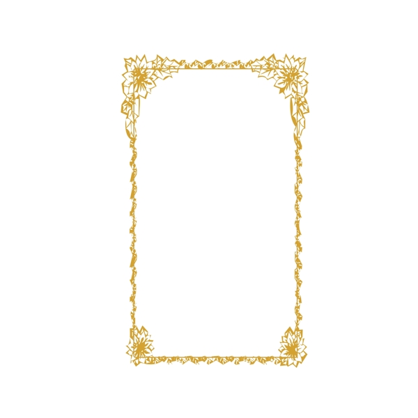 欧式古典边框文本金色元素可商用