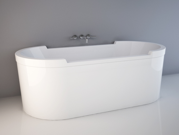 现代白色简约浴缸3d模型