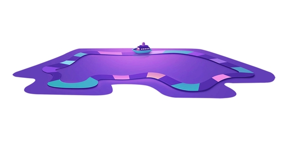 紫色轮船轨道