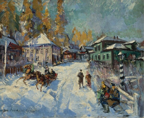 ConstantinKorovinRussianWinter.jpeg画家风景画静物油画建筑油画装饰画