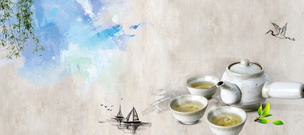中式古典茶叶文化背景设计