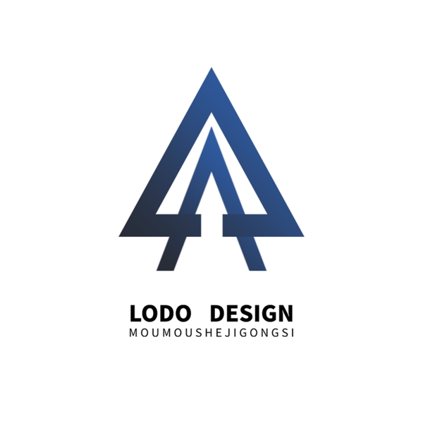 字母A帐篷LOGO风筝蓝色logo