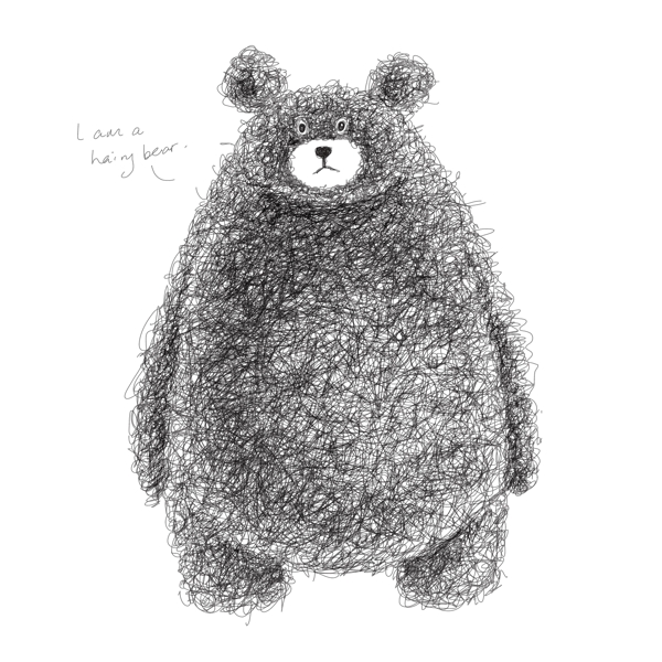 手绘可爱的大熊