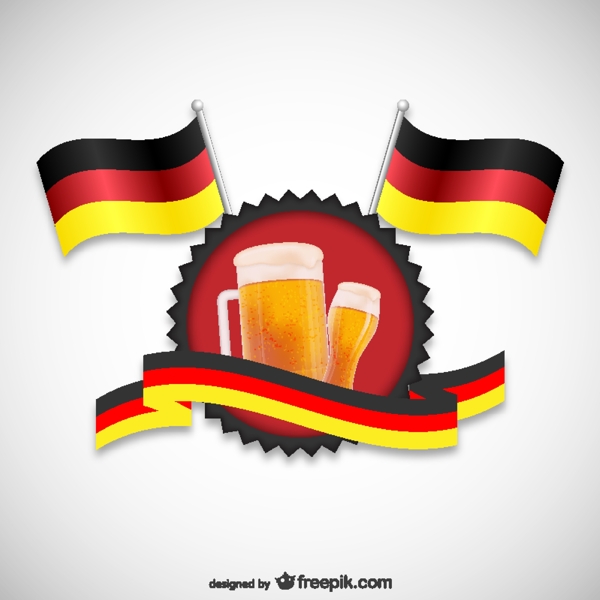 德国国旗和啤酒