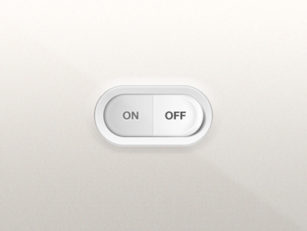 白色立体开关按钮设计