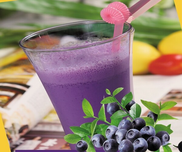 蓝莓汁图片