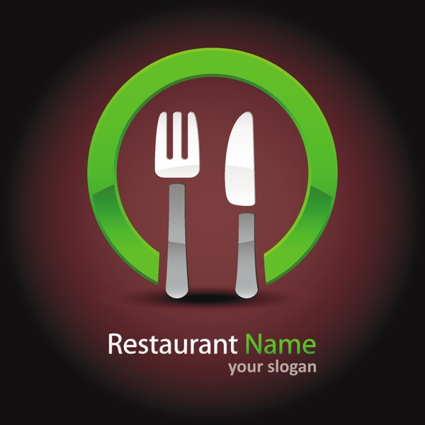 创意餐厅标志矢量素材