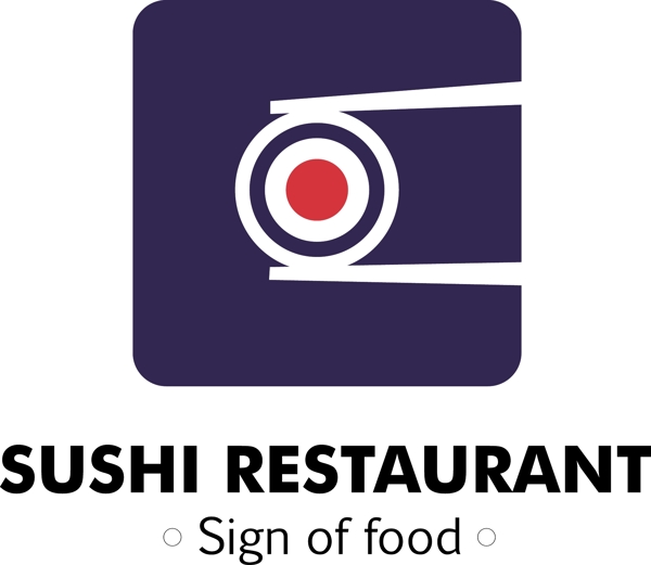 扁平风餐饮美食日式料理寿司店logo