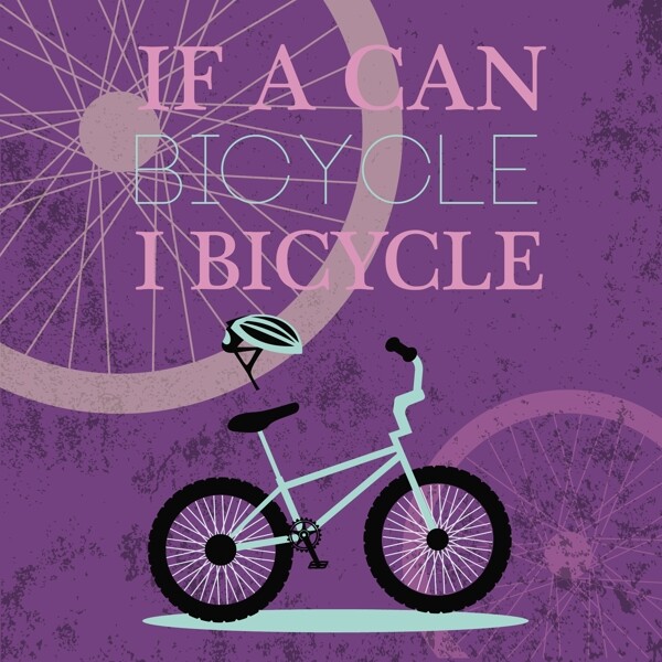 时尚自行车复古海报宣传素材