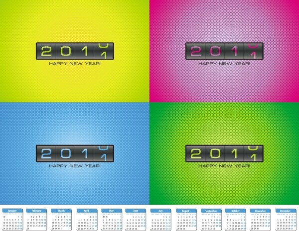 2010到2011矢量素材