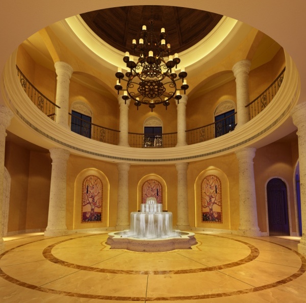 复古喷泉大厅3D模型