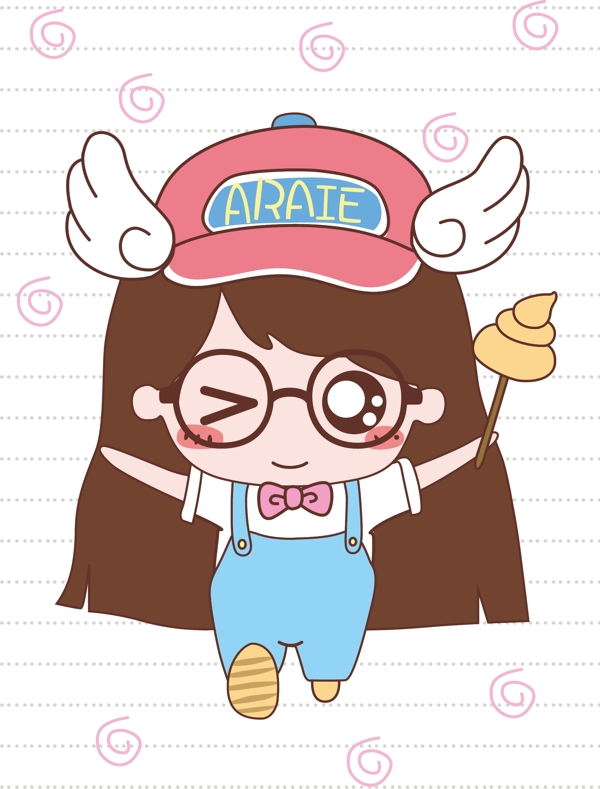 卡通女孩ARALE