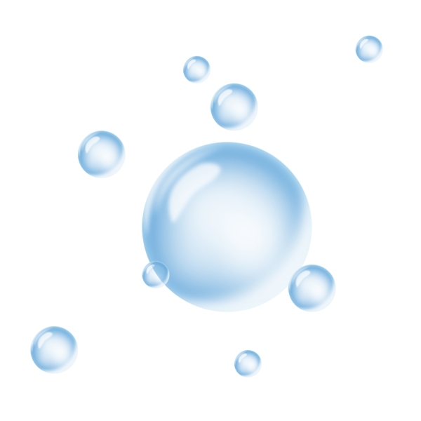 蓝色气泡元素图片