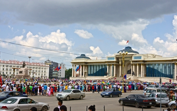 蒙古国首都乌兰巴托市中心图片