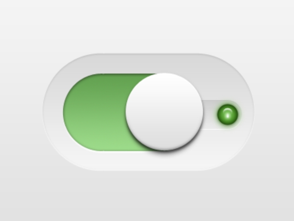 白色按钮绿色底PSD素材
