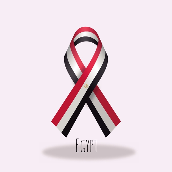 埃及国旗丝带设计矢量素材