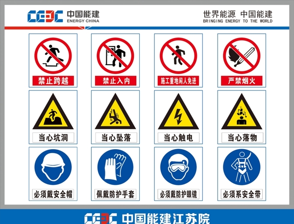 中国能建施工现场安全标志