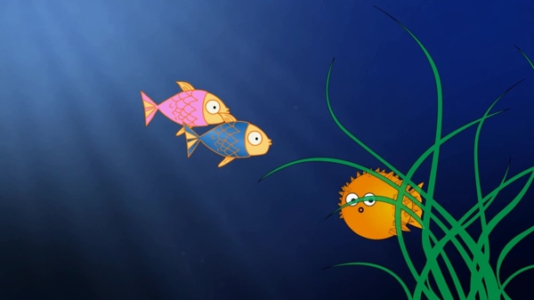 卡通动物海底视频素材