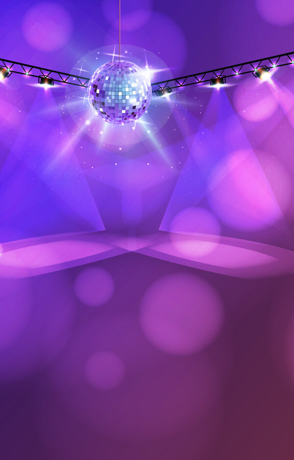 紫色梦幻卡拉ok里的舞台背景素材