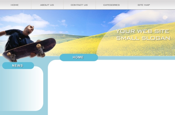欧美滑板运动网站模板