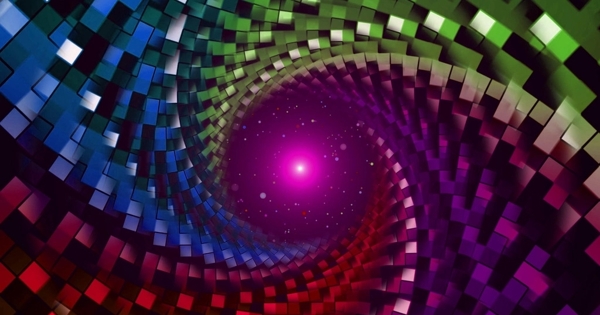 粒子穿梭隧道循环背景视频