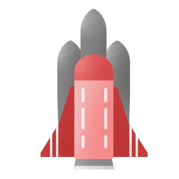 红色火箭图标免抠PNG素材