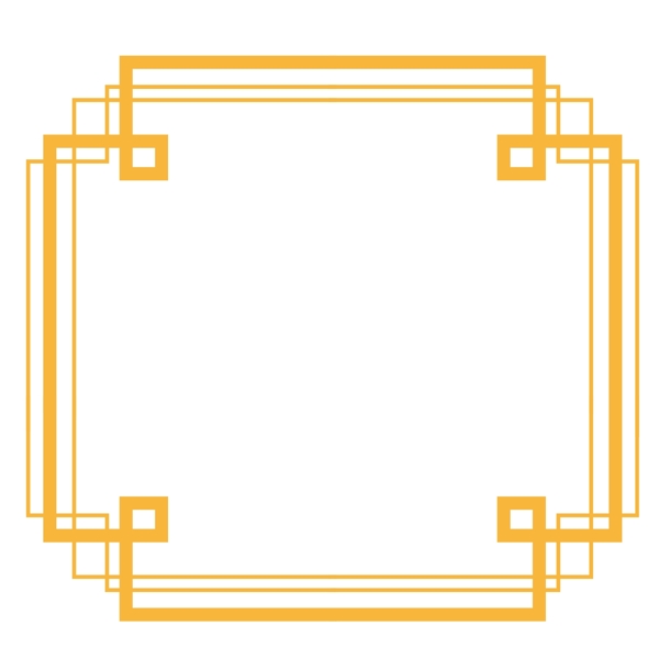 黄色线性边框装饰
