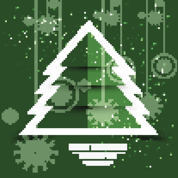 圣诞树绿色背景