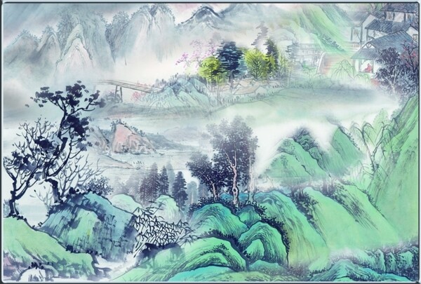 唯美淡雅中国风背景