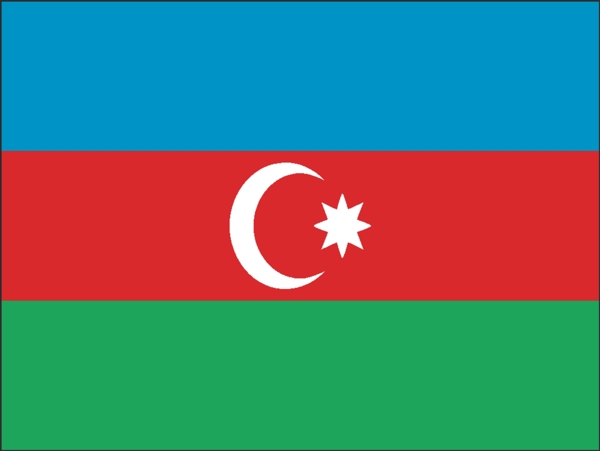 矢量阿塞拜疆国旗