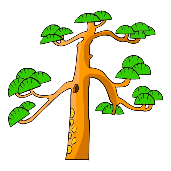 树木古典插画
